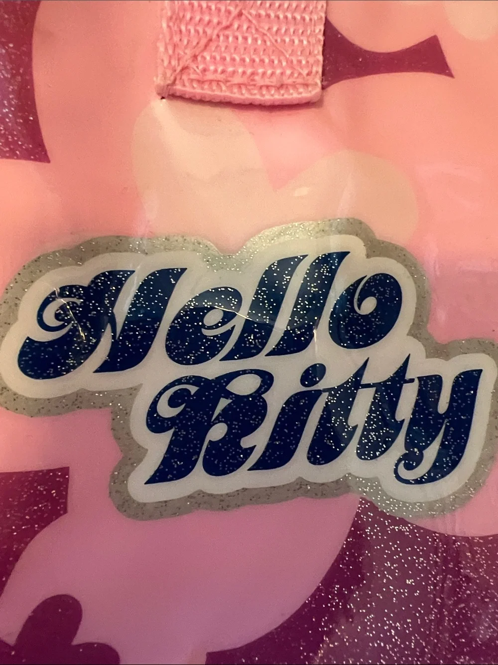 Hello Kitty Vintage 2003 Pink Glitter Flower Tote